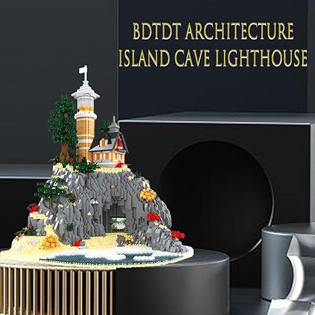 Architecture Island Cave Lighthouse Micro Building Blocks Set - Thumbnail 5